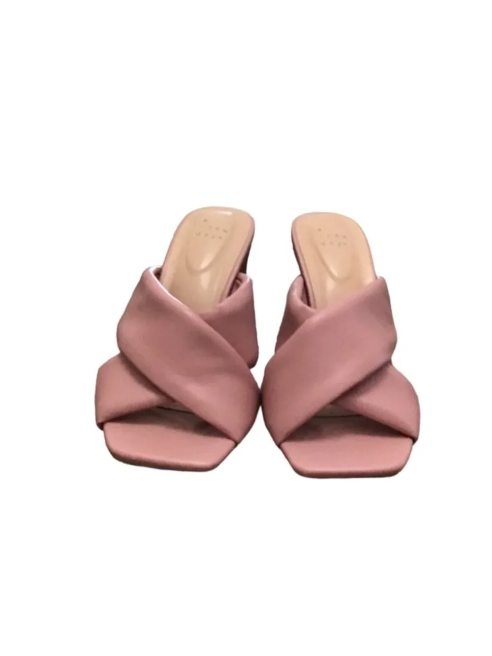 Target A New Day Pink faux leather Mule Shoes size 9 gently worn